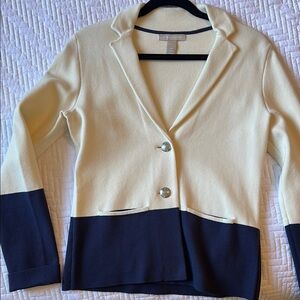 Banana Republic two toned knit blazer